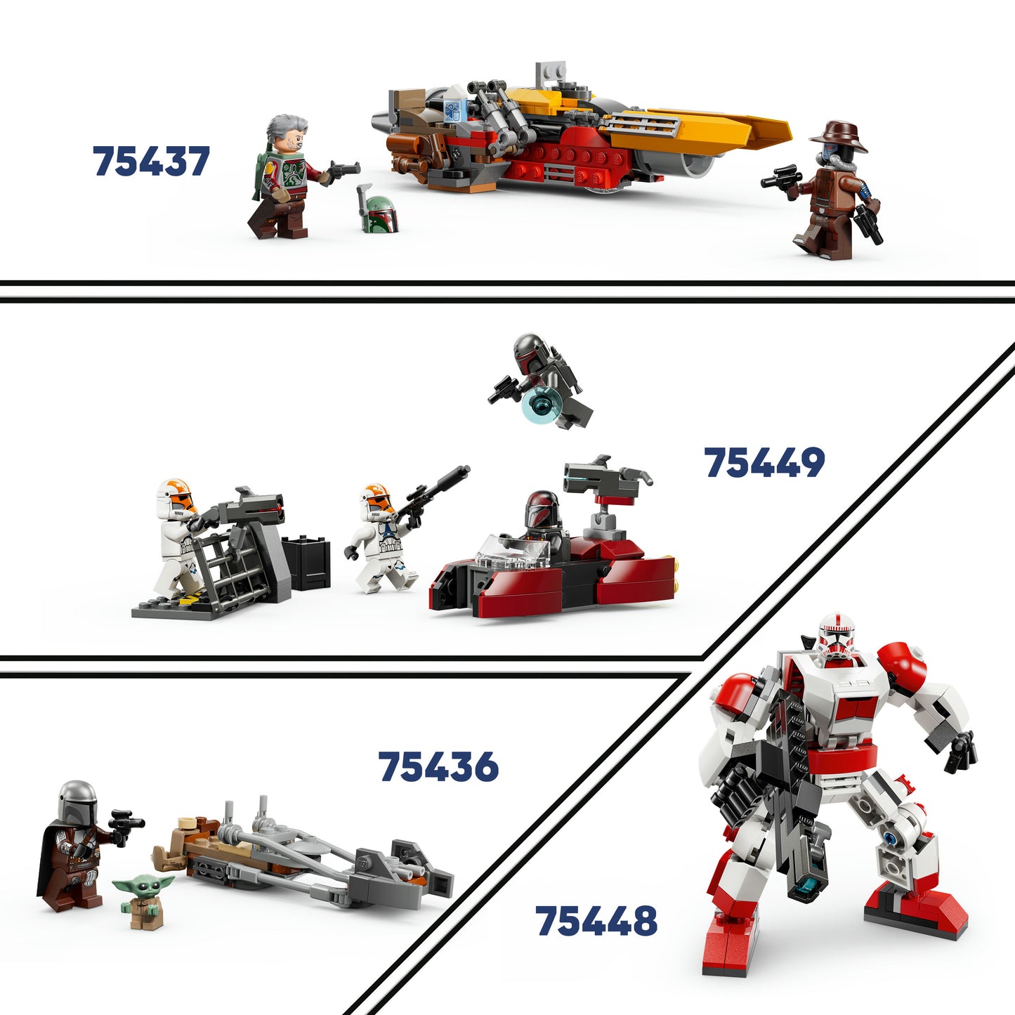 LEGO Star Wars Grogu's Thuis Bouwpakket voor Kinderen met Personages 75443