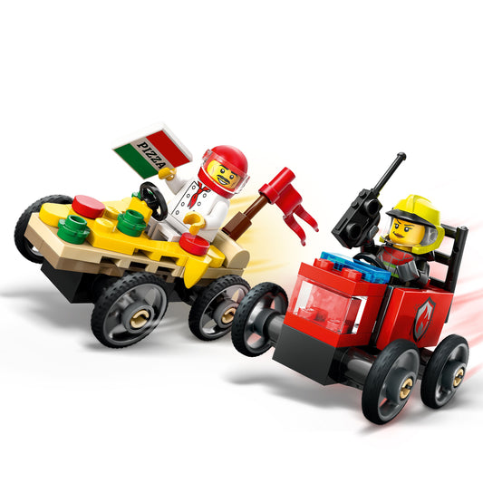 LEGO Race Car Package: Pizza Van vs Fire Truck 60458 City