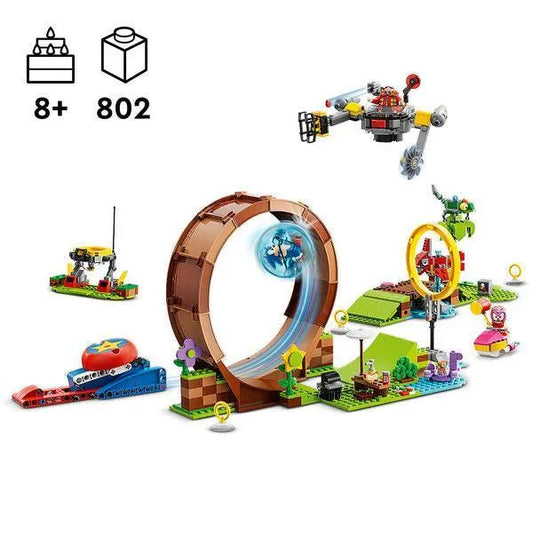 LEGO Sonic's looping-uitdaging in de Green Hill Zone 76994 Sonic LEGO @ 2TTOYS | Official LEGO shopšš„° LEGO ā¬. 88.99