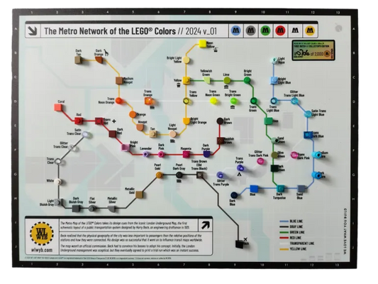 Metronetwerk van LEGO-kleuren