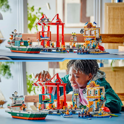 LEGO Haven met vrachtschip 60422 City