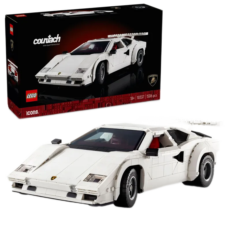 LEGO Weiße Lamborghini Countach 5000 Quattrovalvole 10337 Symbole
