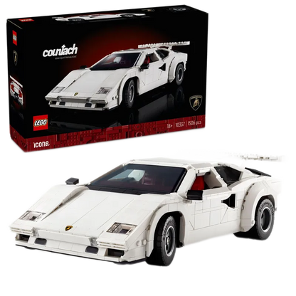 LEGO Weiße Lamborghini Countach 5000 Quattrovalvole 10337 Symbole