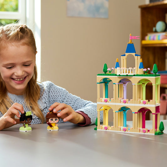 LEGO Disney Princess Mini Belle en Tiana met Kasteel Bouwbaar Speelgoed met Poppetjes 43291