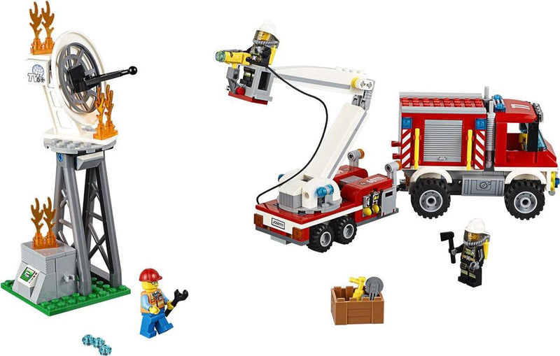 LEGO Brandweer Redt de TV mast met bluswagen 60111 City LEGO CITY BRANDWEER @ 2TTOYS LEGO €. 27.49