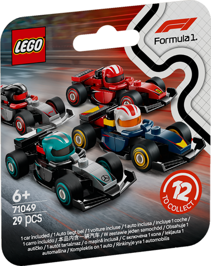 LEGO Formel 1 Fahrer mit ihrem Auto 71049 Minifiguren (Set 12 Teile)
