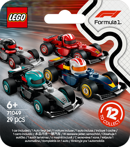 LEGO Formel 1 Fahrer mit ihrem Auto 71049 Minifiguren (Set 12 Teile)