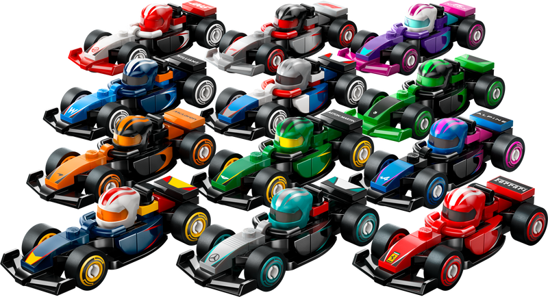 LEGO Formel 1 Fahrer mit ihrem Auto 71049 Minifiguren (Set 12 Teile)