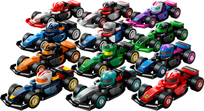 LEGO Formel 1 Fahrer mit ihrem Auto 71049 Minifiguren (Set 12 Teile)