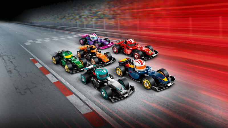 LEGO Formel 1 Fahrer mit ihrem Auto 71049 Minifiguren (Set 12 Teile)
