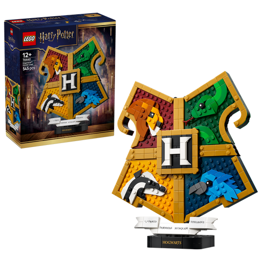 LEGO Harry Potter Zweinstein Afdelingswapen Speelgoed voor Kinderen - 3D-Wanddecoratie met Dieren Figuren - Kinderkamer Decoratie - Cadeau voor Meisjes, Jongens en Fans Vanaf 12 Jaar - 76462