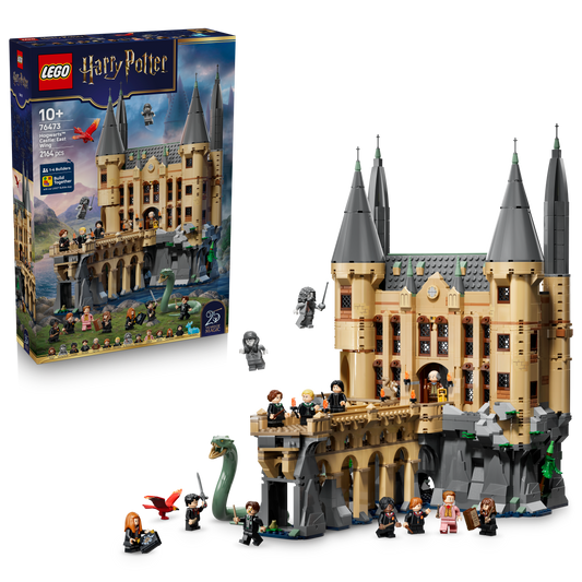 LEGO Harry Potter Kasteel Zweinstein: Oostvleugel - Bouwpakket voor Kinderen met 13 Minifiguren en Verzamelbare Patronus - Kinderkamer Decoratie - Cadeau voor Meisjes en Jongens Vanaf 10 Jaar - 76473