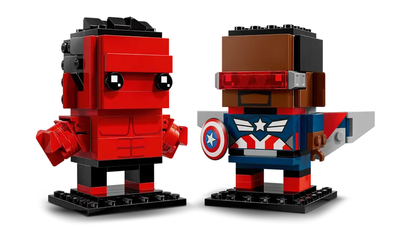 LEGO Captain America en Rode Hulk figuren 40668 Brickheadz