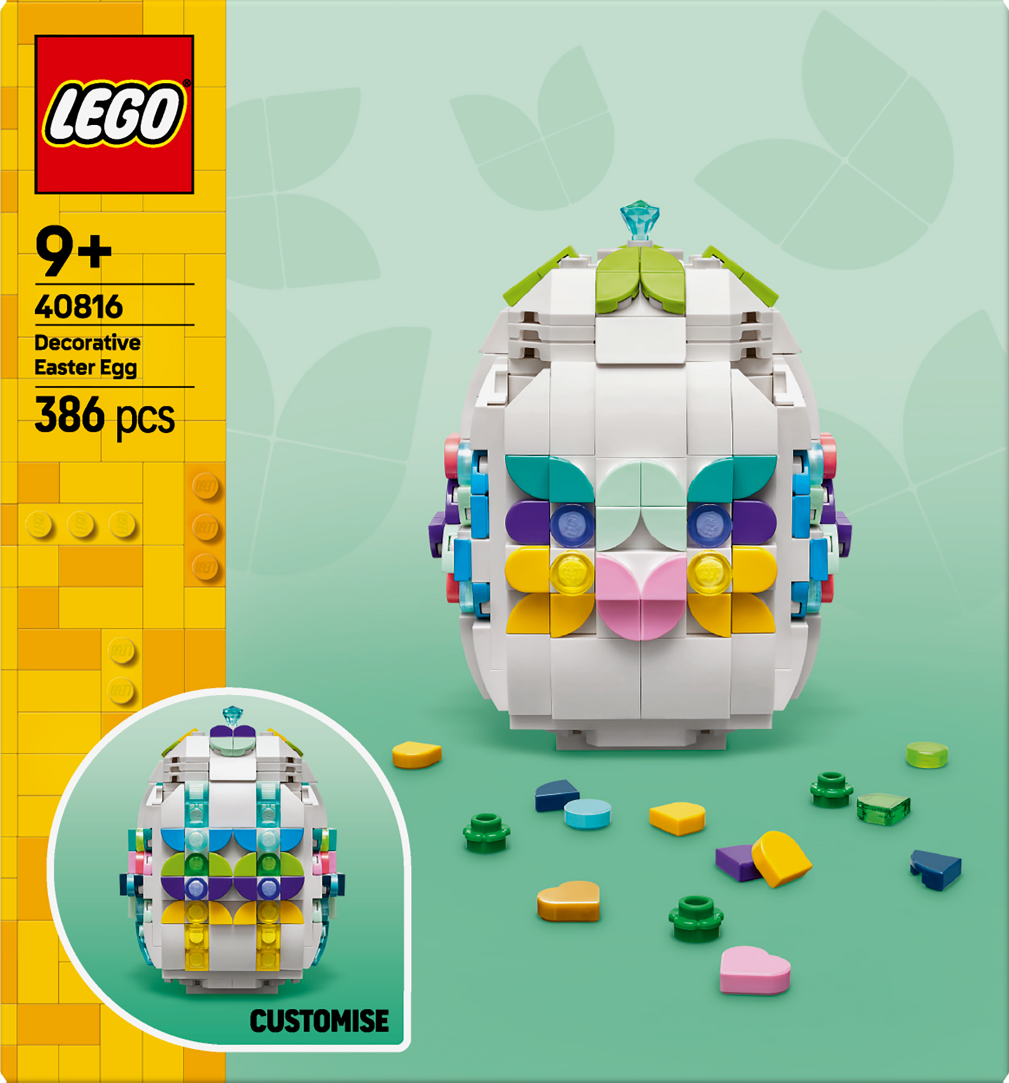 LEGO Paasei Versieren Paasdecoratie en Bouwpakket met Speelgoed voor Kinderen 40816