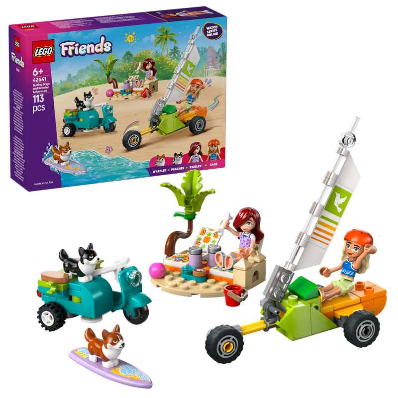 LEGO Surf & Scooter Fun with the Puppies 42641 Friends