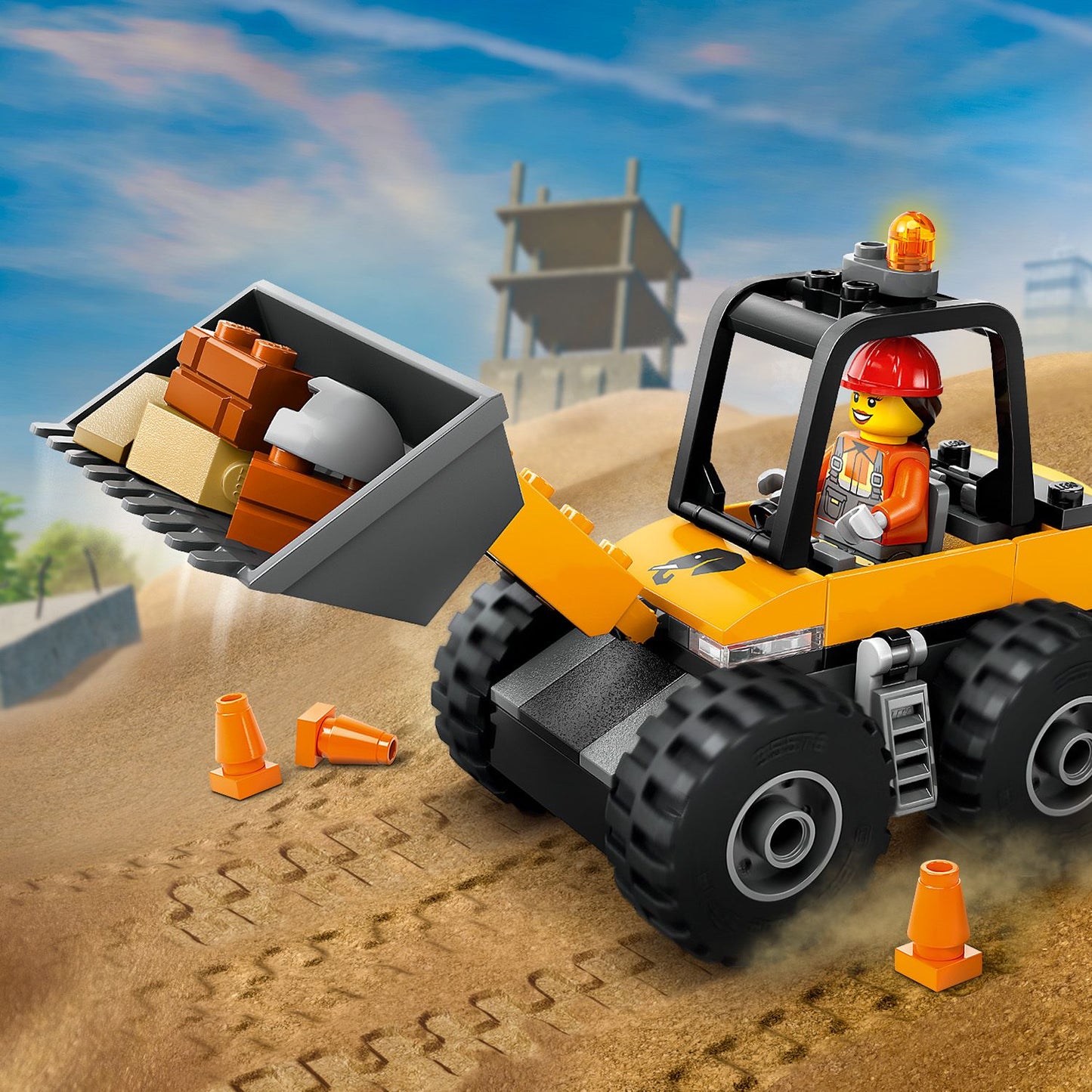 LEGO Yellow Wheel Loader Excavator 60450 City