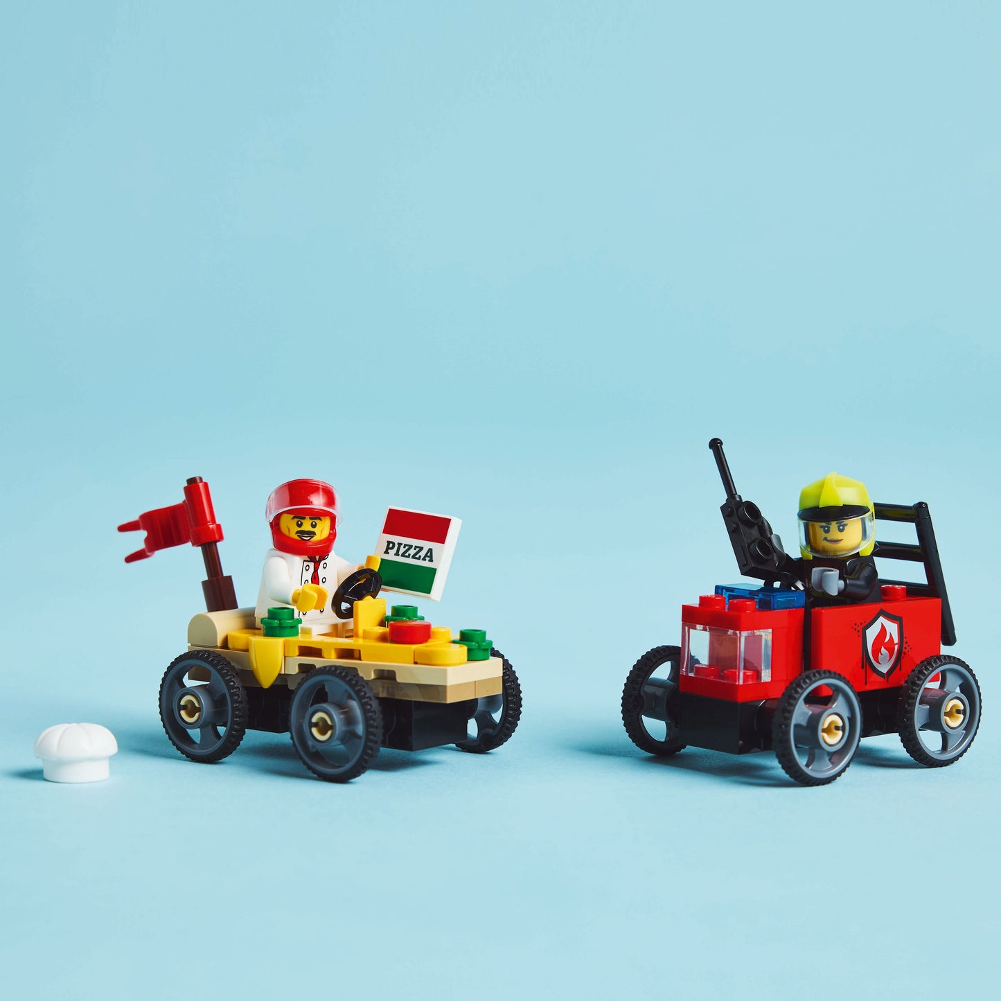 LEGO Race Car Package: Pizza Van vs Fire Truck 60458 City