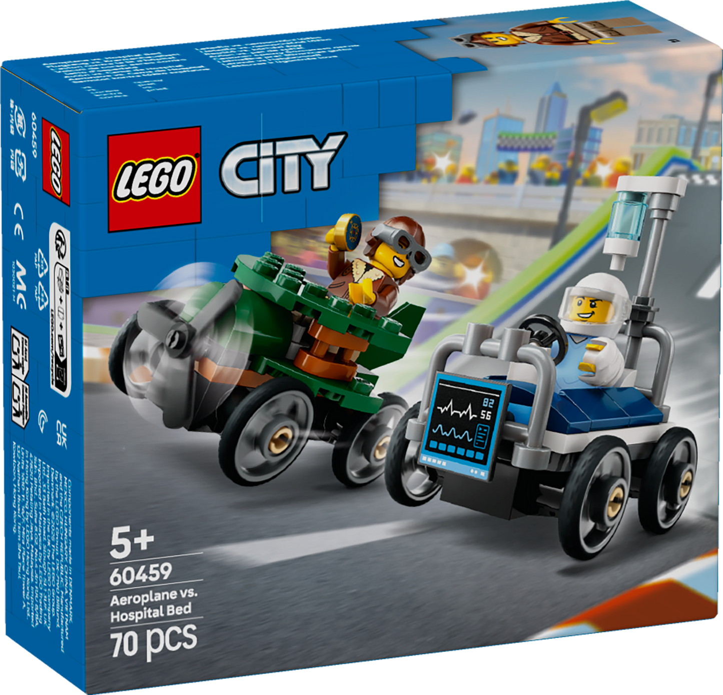 LEGO Race Car Pack: Airplane vs Hospital Bed 60459 City (Pre-Order: January 2025)