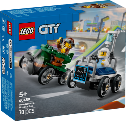 LEGO Race Car Pack: Airplane vs Hospital Bed 60459 City (Pre-Order: January 2025)