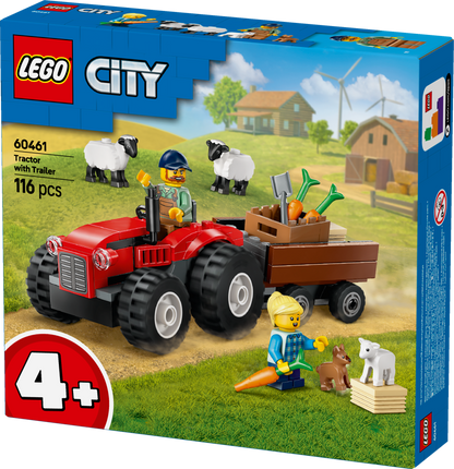 LEGO 60461 Red Farm Tractor with Trailer