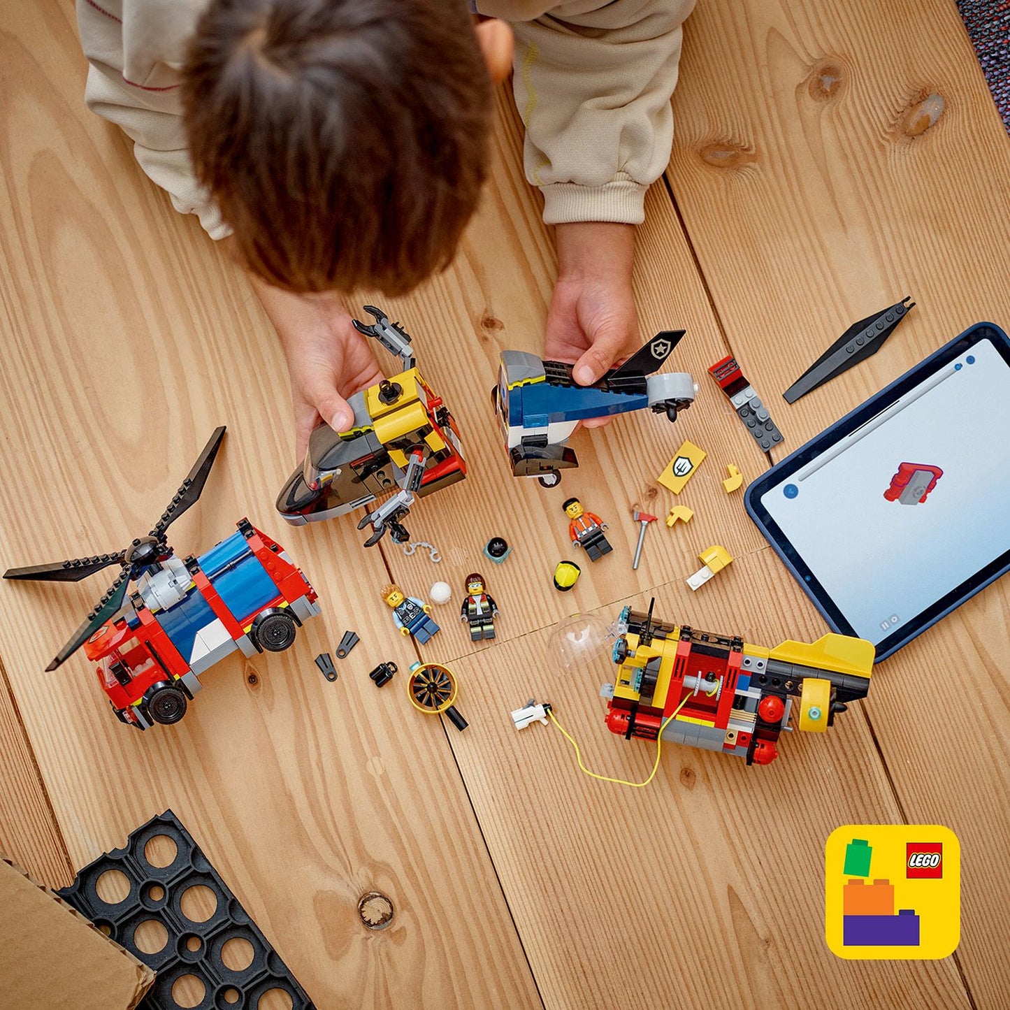 LEGO Helicopter, Fire Truck and Submarine 60462 City