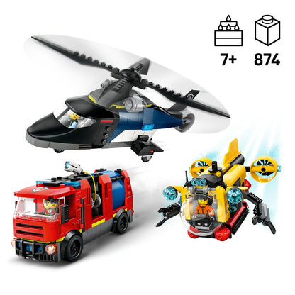 LEGO Helicopter, Fire Truck and Submarine 60462 City