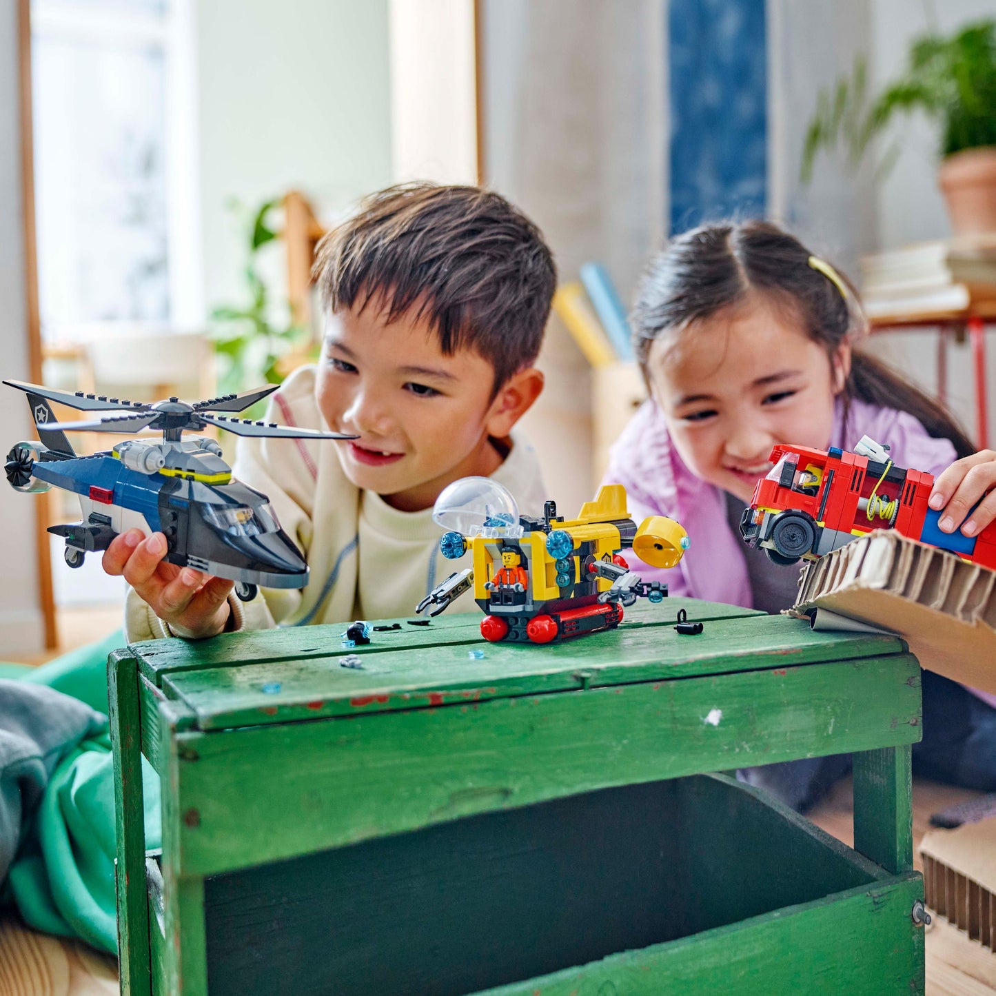 LEGO Helicopter, Fire Truck and Submarine 60462 City