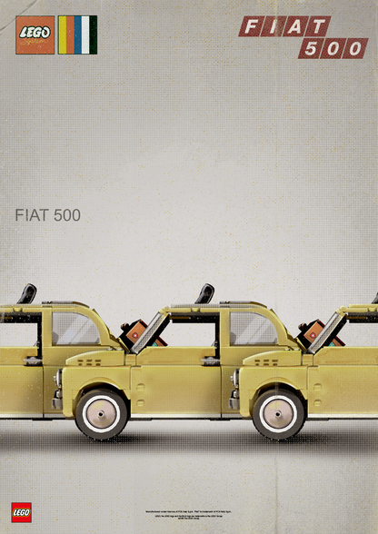 LEGO Fiat 500 yellow 10271 Creator Expert