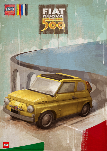 LEGO Fiat 500 yellow 10271 Creator Expert