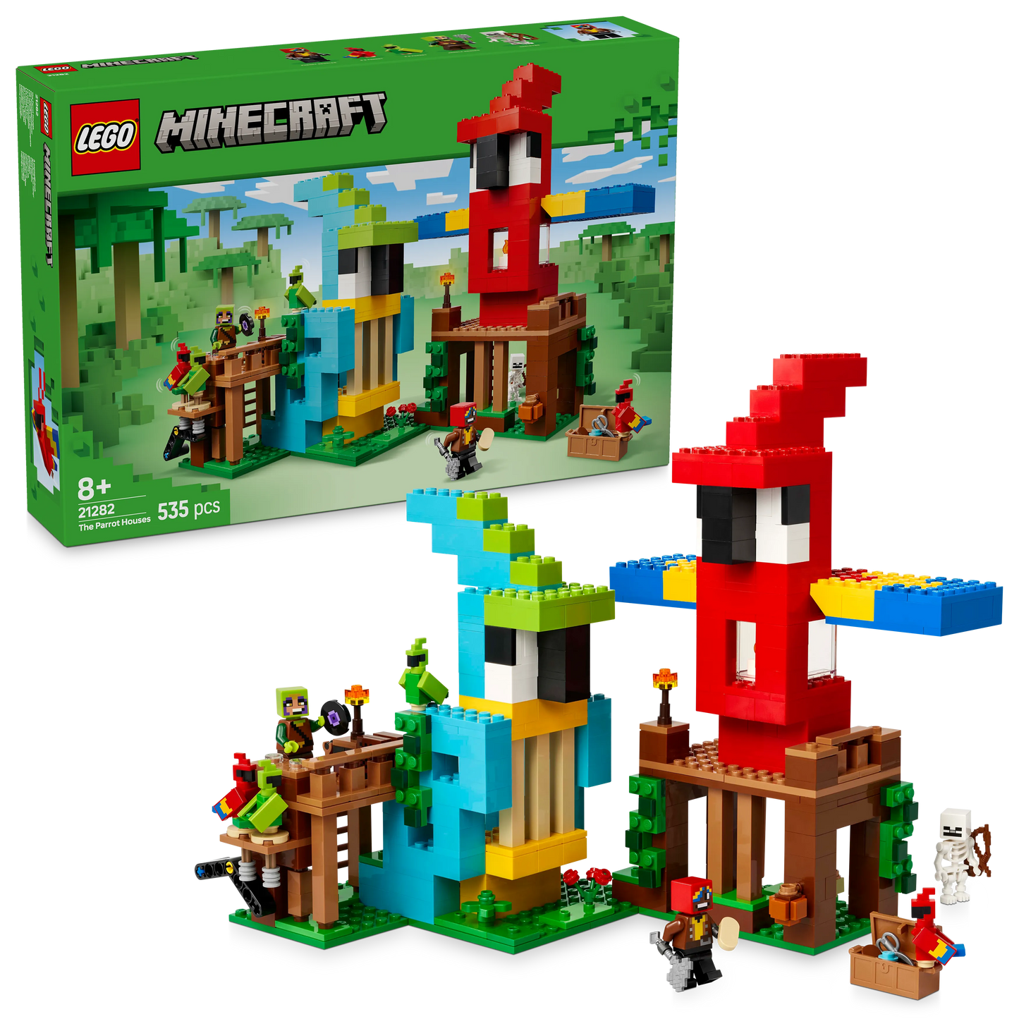 LEGO De papegaaienhuizen 21282 Minecraft