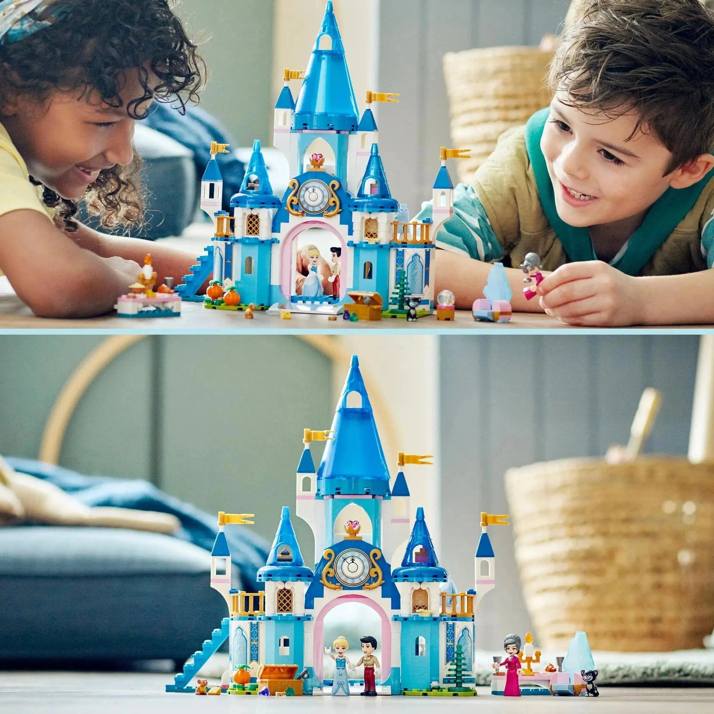 LEGO Het Disney kasteel van Assepoester en de knappe prins 43206 Disney