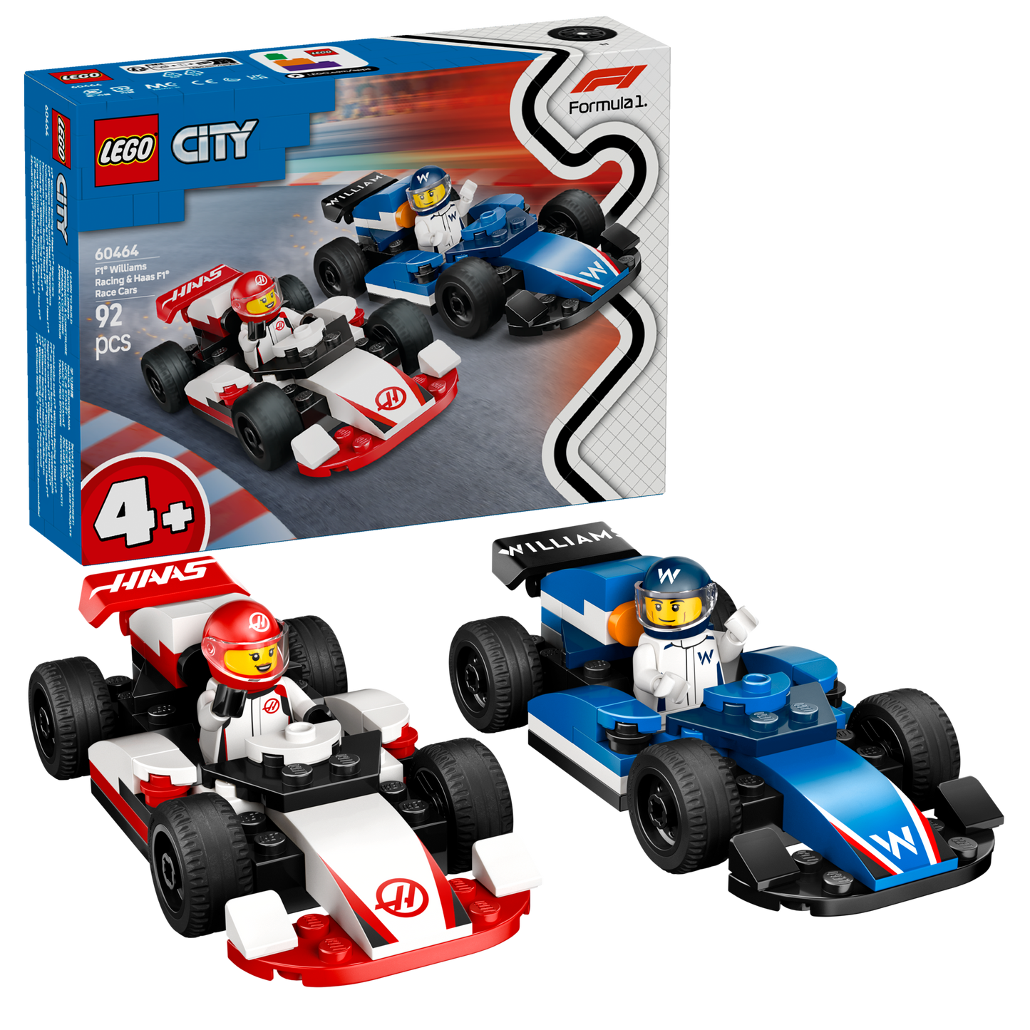 LEGO  F1 Williams Racing & Haas Formule 1 auto's 60464 City (Levering: januari 2025)