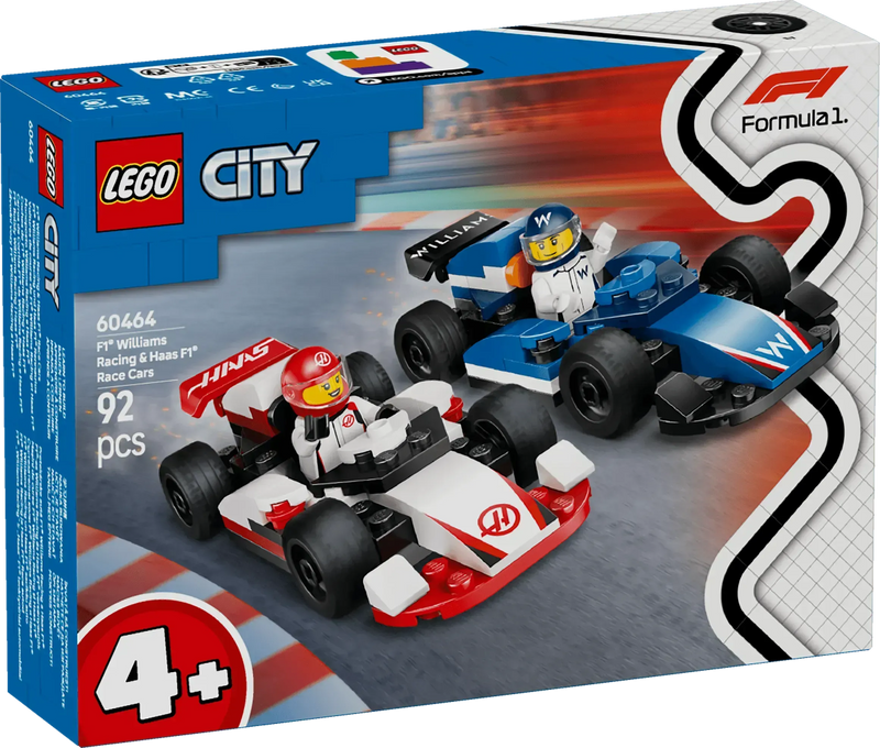 LEGO F1 Williams Racing &amp; Haas Formula 1 Cars 60464 City (Pre-Order: January 2025)