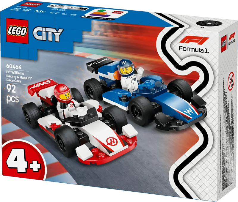 LEGO F1 Williams Racing &amp; Haas Formula 1 Cars 60464 City (Pre-Order: January 2025)