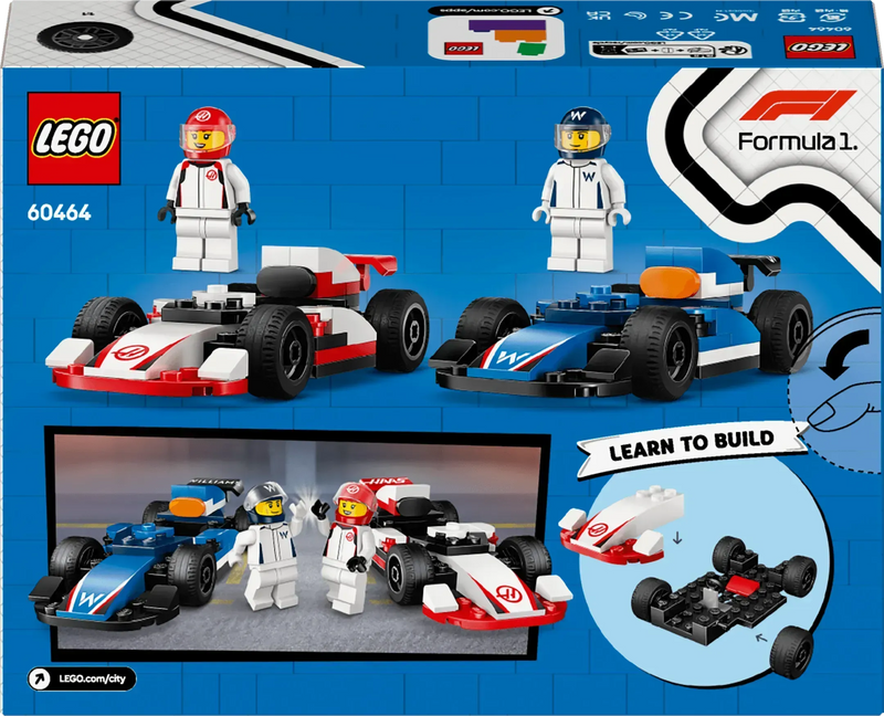 LEGO F1 Williams Racing &amp; Haas Formula 1 Cars 60464 City (Pre-Order: January 2025)