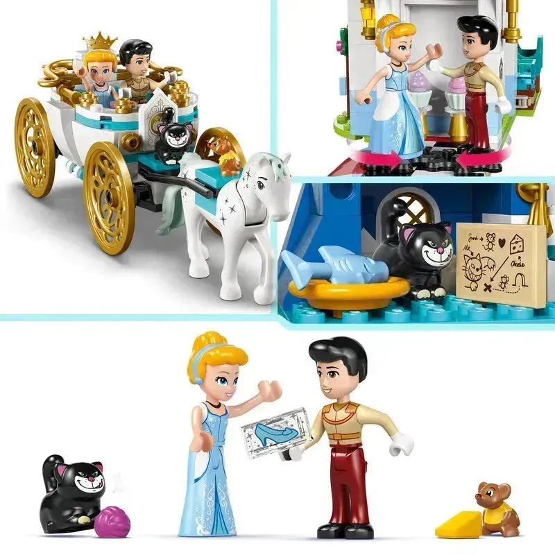 LEGO Assepoesters kasteel en paardenkoets 43275 Disney