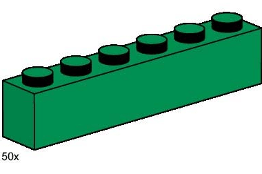 LEGO 1x6 Dark Green Bricks 3476 Bulk Bricks LEGO Bulk Bricks @ 2TTOYS LEGO €. 7.00