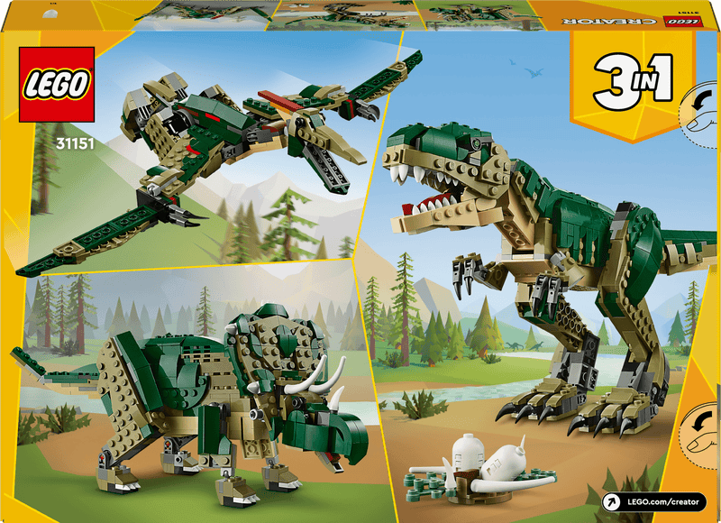 LEGO Angstaanjagende T-Rex 31151 Creator LEGO CREATOR 3 IN 1 @ 2TTOYS | Official LEGO shop😊🥰 LEGO €. 49.99