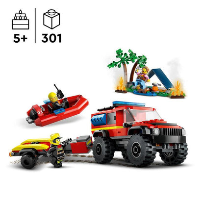 LEGO Brandweerwagen met reddingsboot 60412 City LEGO CITY @ 2TTOYS | Official LEGO shop😊🥰 LEGO €. 25.49