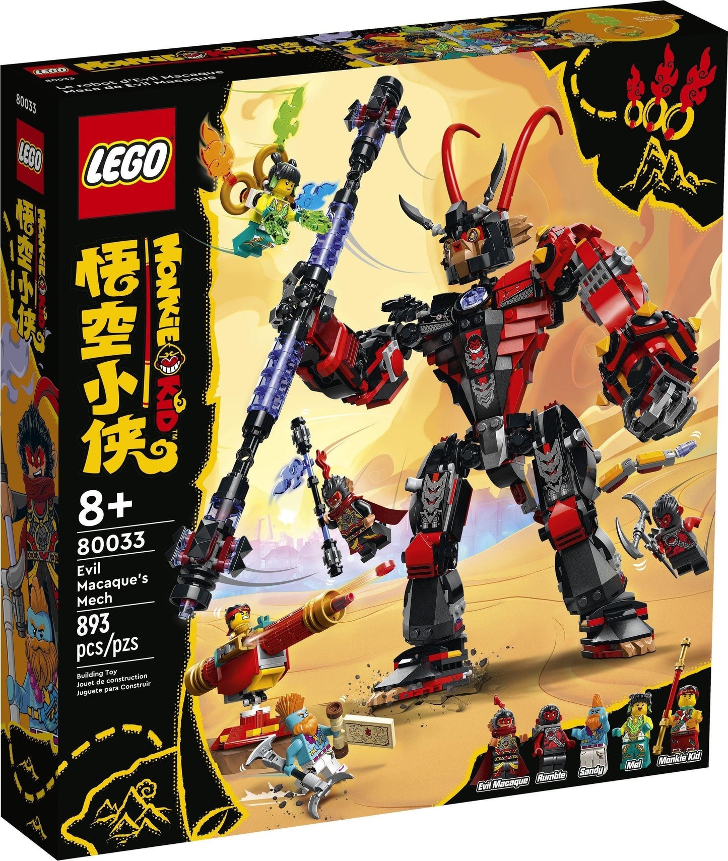 LEGO Evil Macaque's Mecha 80033 Monkie Kid LEGO Monkie Kid - Season 3 @ 2TTOYS LEGO €. 89.99