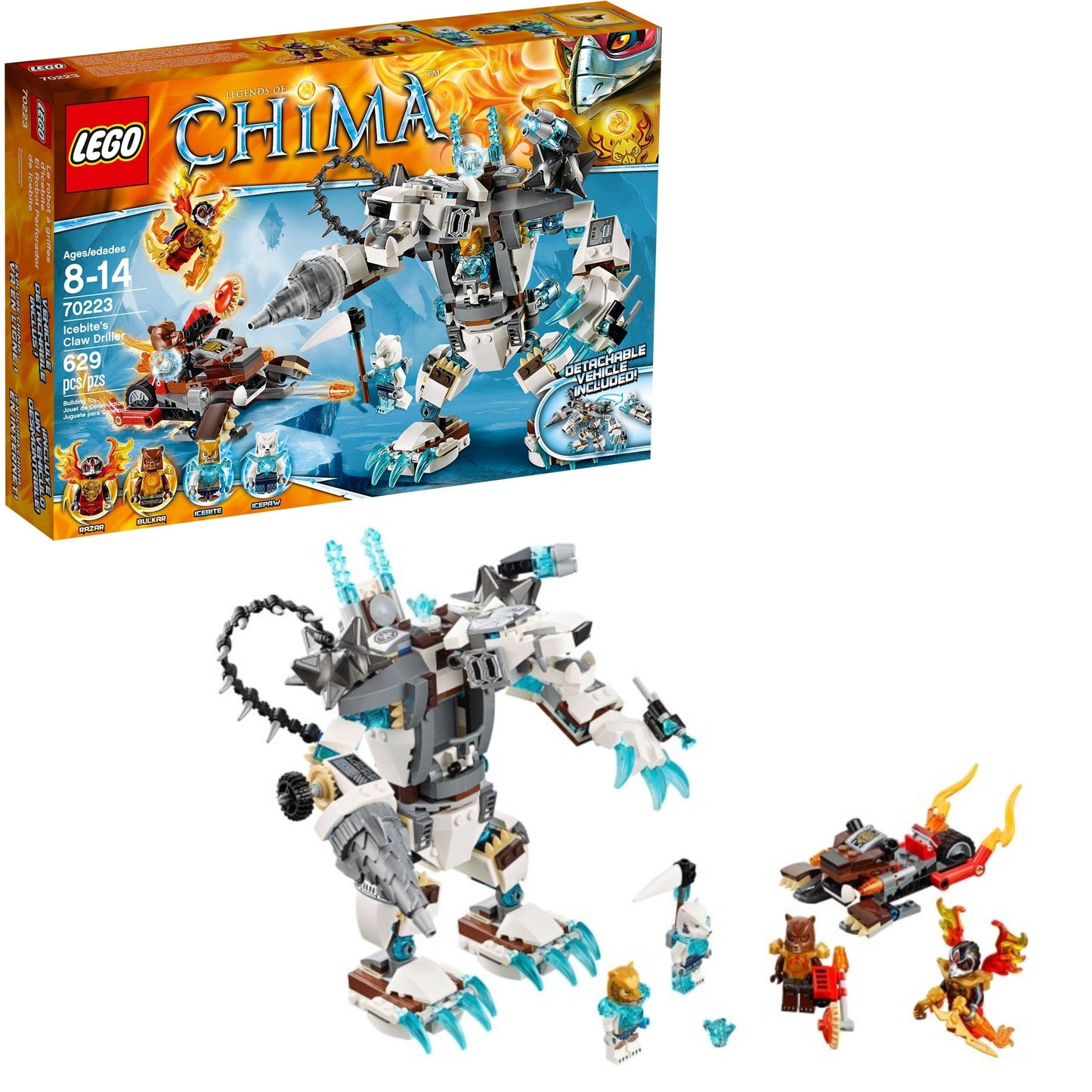 LEGO Icebite's Claw Driller 70223 Chima LEGO Legends of Chima - Fire vs. Ice @ 2TTOYS | Official LEGO shop😊🥰 LEGO €. 49.99