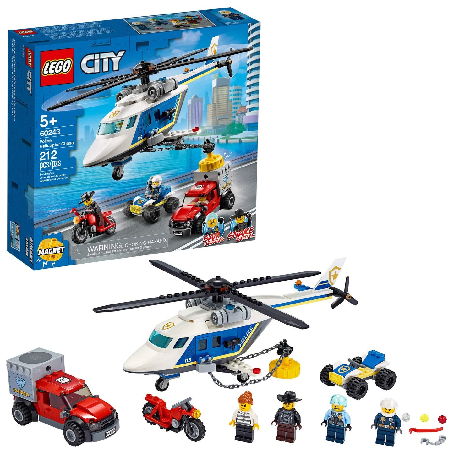 LEGO Politie Helikopter achtervolging 60243 City LEGO CITY POLITIE @ 2TTOYS LEGO €. 22.49