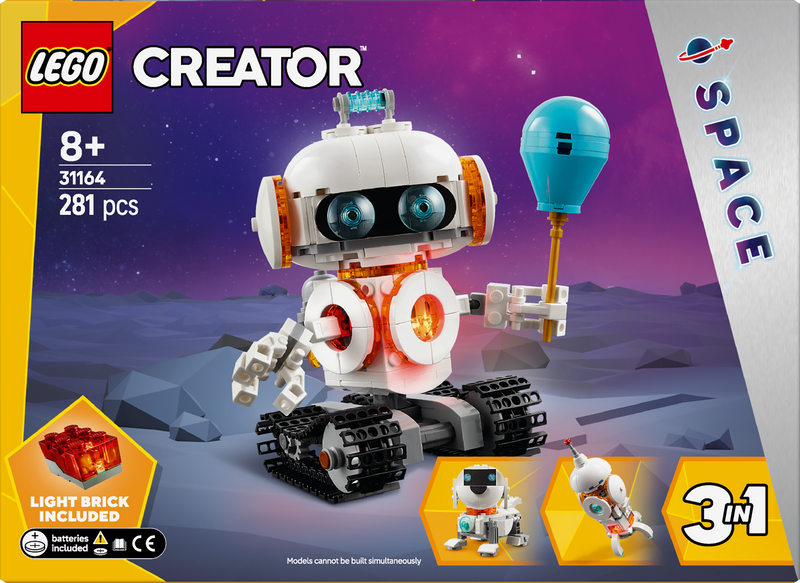 LEGO Ruimte Robot 31164 Creator 3 in 1 Pre-Order: januari 2025) @ 2TTOYS | Official LEGO shop😊🥰 LEGO €. 21.49