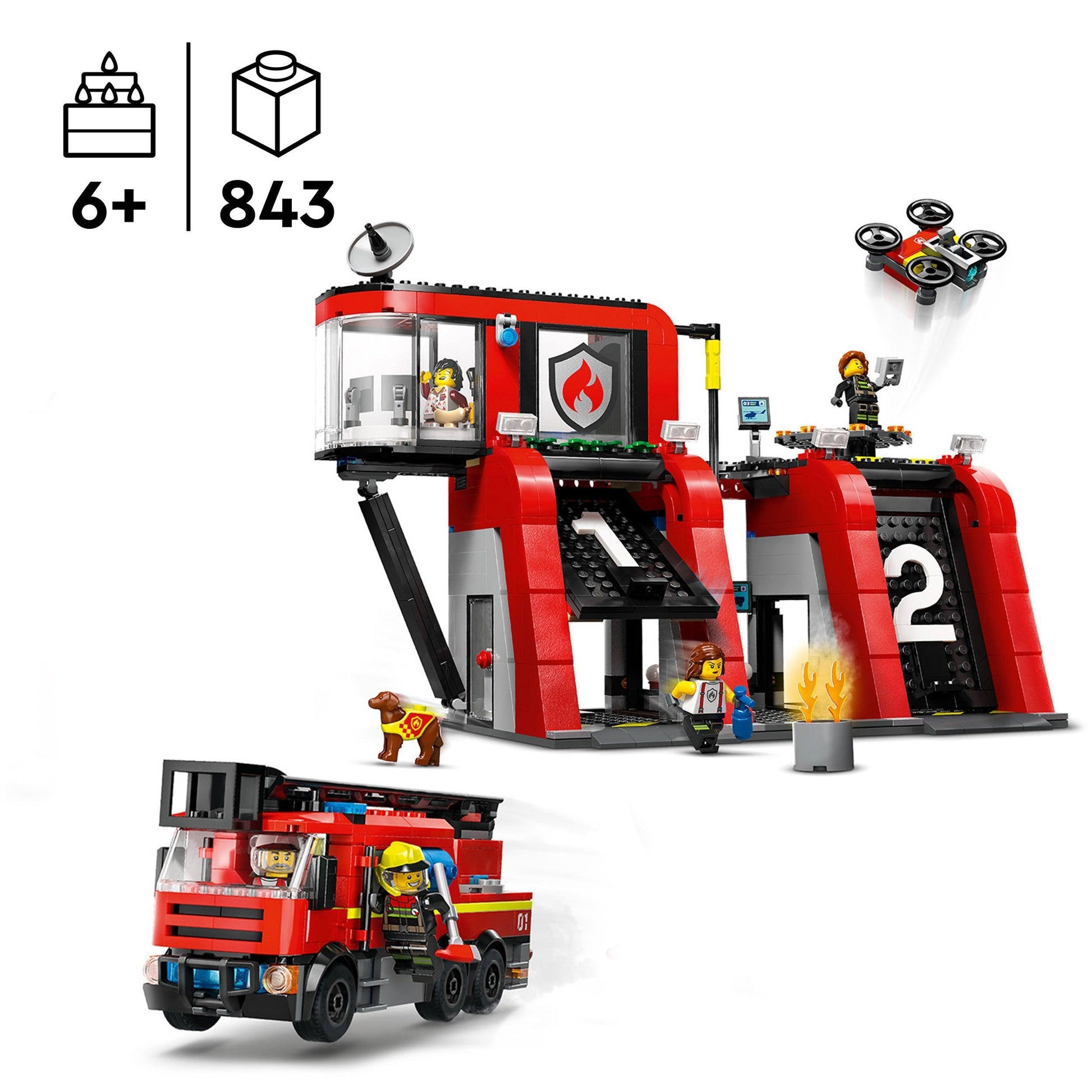 LEGO Brandweerkazerne met luchtladdervoertuig 60414 City LEGO FRIENDS @ 2TTOYS LEGO €. 67.49