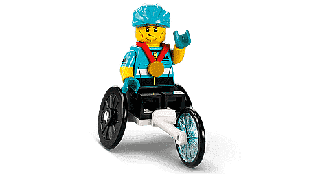 LEGO Rolstoel Racer (1 stuk) Minifguren Serie 22 71032-12 LEGO MINIFIGUREN @ 2TTOYS | Official LEGO shop😊🥰 LEGO €. 5.99