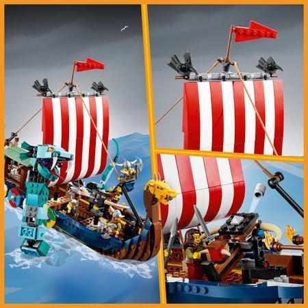 LEGO Viking schip met Midgard slang 31132 Creator LEGO CREATOR @ 2TTOYS | Official LEGO shop😊🥰 LEGO €. 119.99